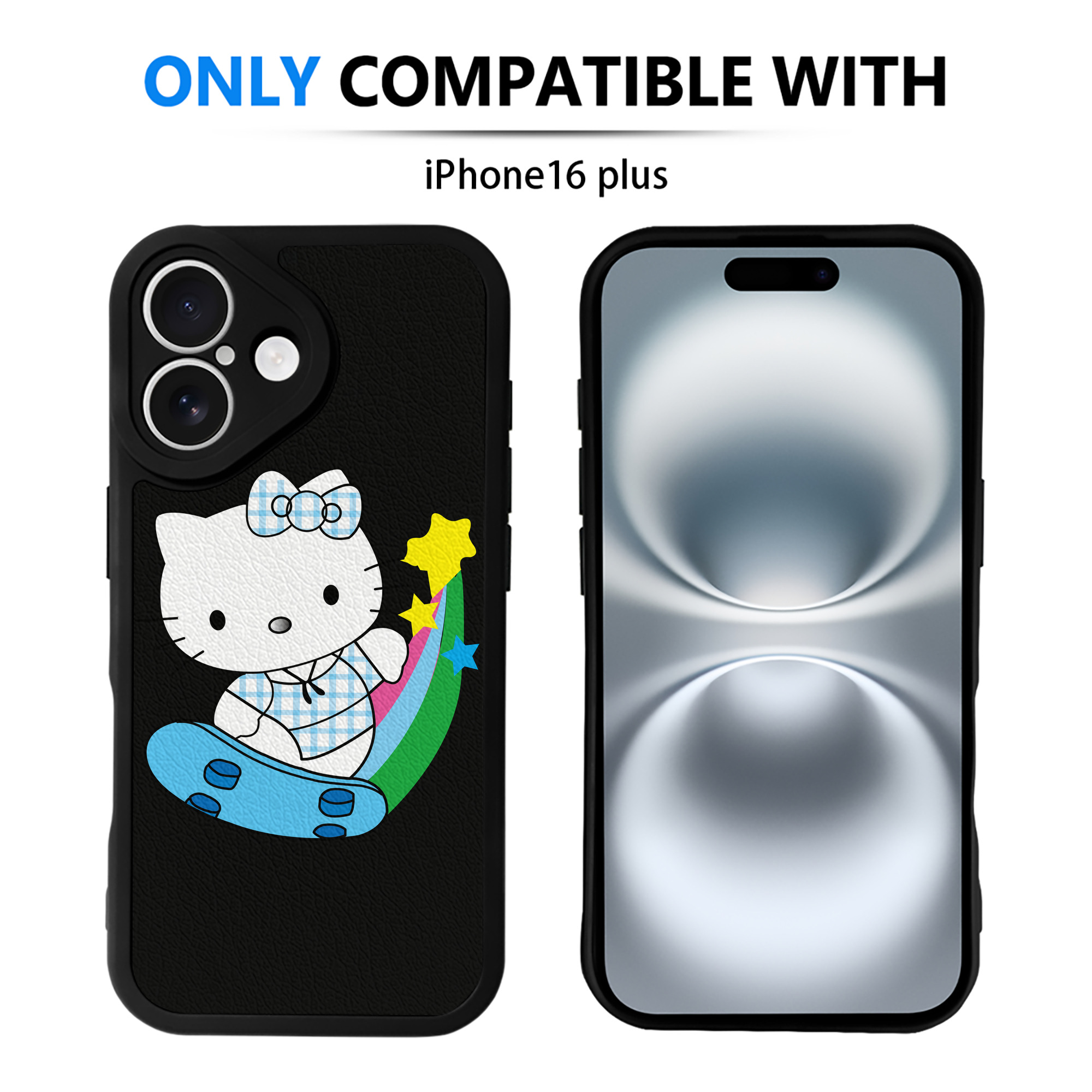 （画像用） Hello Kitty ハローキティ 【iPhone 16シリーズ対応】シリコンスマホケース（レザー調） 材質：シリコン